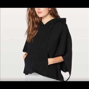Lululemon black poncho hoodie, All in A day, new condition,not worn,one size